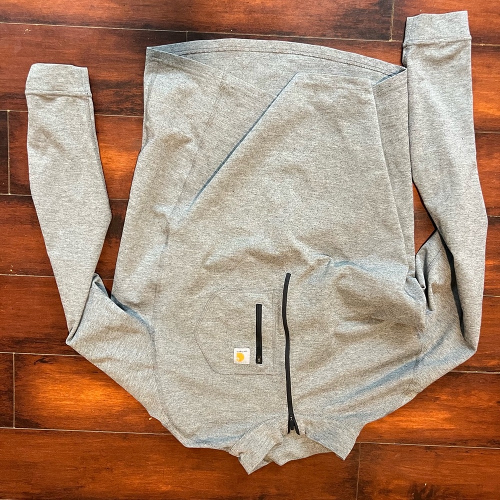 Carhartt Gray Full-Zip sweatshirt pullover with Logo